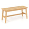 Coast Bamboe Eetkamerstoel - Handgeweven Rotan Zitting - 100 x 35 x 45 cm - Naturelkleur