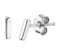 Fashion Jewelry Oorknoppen Balkje - Gerhodineerd Zilver - 5.5x1.5mm