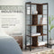 O'DADDY® - Boekenkast - Industrieel ontwerp - 74 x 30 x 150 cm - Vintage bruin - Zwart metaal