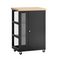 SoBuy Keukentrolley - 1 Deurs & 3 Planken - 60x90x40cm - Zwart