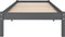 vidaXL - Bedframe - massief - grenenhout - grijs - 90x200 - cm