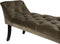 PTMD Nora Velours groen kaki bed bank met zwarte houten poten 160 cm - Velvet Green padded bed bench black wood legs