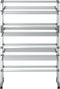 vidaXL - Droogrek - met - wieltjes - 89x64x129 - cm - aluminium