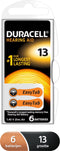 Duracell Hearing Aid DA 13 - Knoopcelbatterijen - 4 jaar opslag - (6 stuks)