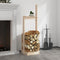 vidaXL - Houtblokhouder - 33,5x30x110 - cm - massief - grenenhout