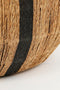 Mica Decorations Liliano Mand - Set van 2 - H48 x Ø50 cm - Jute - Zwart (2 stuks)