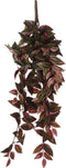 Mica Decorations Tradescantia - Kunst Hangplant - Hoogte 54 cm - Bordeaux