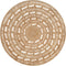 KERER - Vloerkleed - Beige - 140 cm - Jute