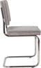 Zuiver Ridge Rib Eetkamerstoelen Lichtgrijs - Set van 2
