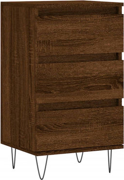 vidaXL - Dressoir - 40x35x70 - cm - bewerkt - hout - bruin - eikenkleur