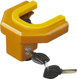 ProPlus Koppelingsslot - Disselslot - Aanhangerslot - voor Koppelingen 4,8 t/m 6,1 cm Breed - Aanhangwagenslot - Aanhangerbeveiliging - Aanhangwagenbeveiliging - Anti-diefstal - Eenvoudig installeren - Universeel - Geel
