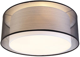 QAZQA Drum Duo - Plafondlamp - 3 lichts Ø 500 mm - Zwart (EAN: 8718881127397)