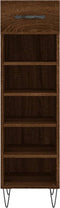 vidaXL - Schoenenkast - 30x35x105 - cm - bewerkt - hout - bruin - eikenkleur