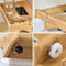SoBuy NKD01-N - Bamboe Bedplank - Zwevend Nachtkastje met Kabelbeheer - Naturel 36x9x25cm
