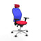 Piqueras y Crespo 3D086G2 - Bureaustoel - Verstelbare hoogte en hoofdsteun - Rood
