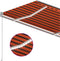 vidaXL - Luifel - handmatig - uittrekbaar - met - LED - 350x250 - cm - oranje - en - bruin