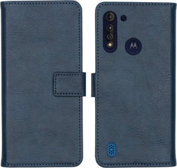 iMoshion Hoesje Geschikt voor Motorola Moto G8 Power Lite Hoesje Met Pasjeshouder - iMoshion Luxe Bookcase - Donkerblauw