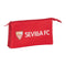 Pennenetui met 3 vakken Sevilla Fútbol Club Rood 22 x 12 x 3 cm
