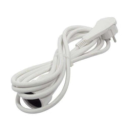 CHACON Verlengsnoer HO5VVF 3 x 1.5 mm² - 3 m - Met platte stekker - Wit