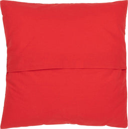 J-Line kussen Bloemen + Hechtingen - katoen - rood