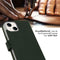 Selencia iPhone 14 - Echt Lederen Bookcase - Schokbestendig - Groen