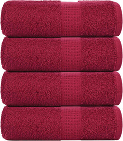 vidaXL - Zeepdoekjes - 4 - st - 30x30 - cm - 360 - g/m² - 100% - katoen - bordeauxrood