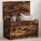 vidaXL - Opbergbox - 60x35x35 - cm - bewerkt - hout - gerookt - eikenkleurig