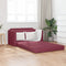 vidaXL - Vloersofa - Bed - 2-in-1 - wijnrood - 124x71x78 - cm - textiel