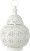 J-Line lantaarn Rond Oosters - metaal/glas - wit