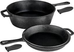 Castex Duocraft - Gietijzeren Pan - 26 cm - Preseasoned - Zwart