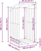 vidaXL - Haardhoutrek - met - regenhoes - 100x100x200 - cm - gegalvaniseerd - staal