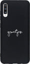 Hoesje Geschikt voor Samsung Galaxy A70 Hoesje Siliconen - Design Backcover Color - Meerkleurig / Groetjes