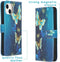 iMoshion Hoesje Geschikt voor iPhone 13 Hoesje Met Pasjeshouder - iMoshion Design Softcase Bookcase - Paars / Vlinders