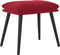 vidaXL - Voetenbank - 45x29,5x35 - cm - fluweel - wijnrood