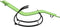 vidaXL - Ligbed - schommelend - staal - en - textileen - groen