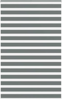 vidaXL - Zebra - rolgordijn - 150x230 - cm - stofbreedte - 145,9 - cm - donkergrijs