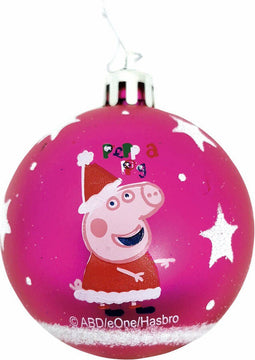Kerstbal Peppa Pig Cosy corner Fuchsia 6 Stuks Plastic (Ø 8 cm)