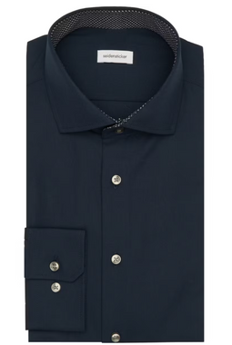 Seidensticker Spread Kent Business Shirt - Non Iron - 100% Katoen - Navy - Maat 42