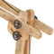 vidaXL Vloerlamp E27 massief mangohout wit