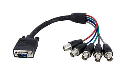 Startech.com VGABNCMF1 - VGA/BNC Monitor Kabel - 30cm - Zwart