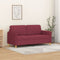 vidaXL - Tweezitsbank - 140 - cm - stof - wijnrood