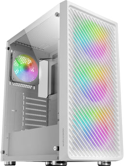 Mars Gaming MC-FW - Tower Behuizing - ATX Micro-ATX Mini-ITX - Gehard Glas - Wit
