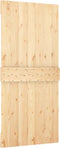 vidaXL - Schuifdeur - met - beslag - 95x210 - cm - massief - grenenhout