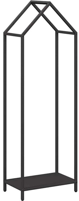 vidaXL - Brandhoutrek - 40x25x120 - cm - koudgewalst - staal - zwart