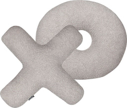 HESPERIS - Sierkussen set van 2 - Lichtgrijs - Teddystof