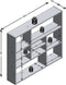 FMD Wandschap met 9 vakken wit