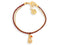Scmyk BG-263 - Bedelarmband - Goud plated met druppeltjel - Donkerroze