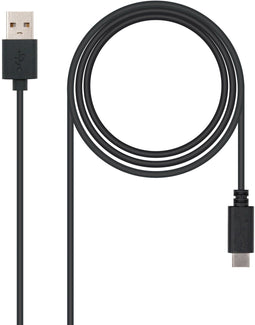 Nanocable 10.01.210 - USB A naar USB C - 2m - Zwart
