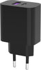 USB C Adapter oplader USB stekker 20W - snellader - oplader - Universeel - Zwart