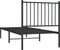 vidaXL - Bedframe - met - hoofdbord - metaal - zwart - 75x190 - cm
